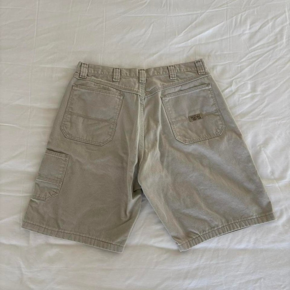Vintage Wrangler Cream/Light Tan colored Jean shorts/jorts - Picture 6 of 7